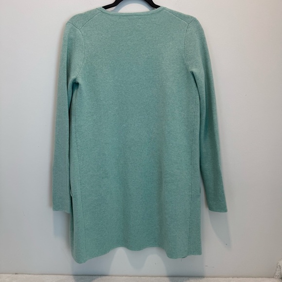J Crew Vanessa Longline Open Front Cardigan Sweater Coat XXS Mint Green AC619 - Picture 8 of 12